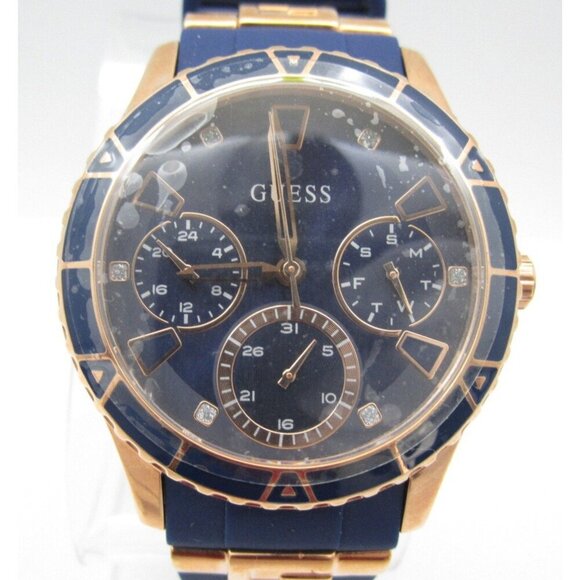 New Guess Waterpro Quartz WR Analog 38mm Round Watch (H726) "New Battery" - Picture 1 of 9